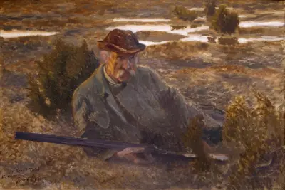 Självporträtt av Bruno Liljefors