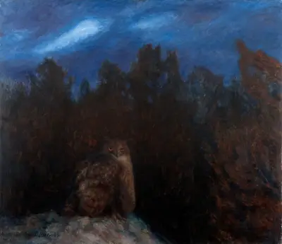 Berguven djupt i skogen av Bruno Liljefors