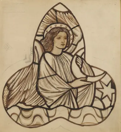 Angel Holding the Moon av Sir Edward Coley Burne-Jones