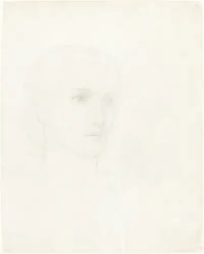 Head of a Woman – nr 2 av Sir Edward Coley Burne-Jones