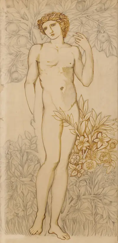 The Angels of the Hierarchy – Male Nude – Imago Dei ‘In the Image of God – Adam’ av Sir Edward Coley Burne-Jones