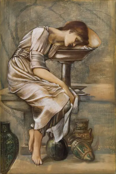 The Briar Rose Series – Study for ‘The Garden Court’, 1889 – nr 2 av Sir Edward Coley Burne-Jones