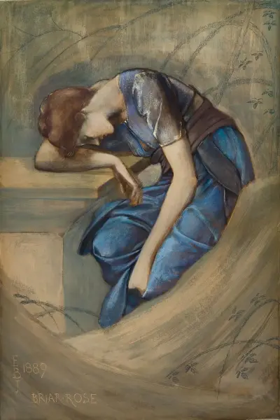 The Briar Rose Series – Study for ‘The Garden Court’, 1889 – nr 1 av Sir Edward Coley Burne-Jones