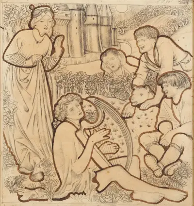 The Madness of Sir Tristram – nr 2 av Sir Edward Coley Burne-Jones