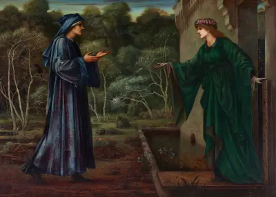 The Pilgrim At The Gate of Idleness av Sir Edward Coley Burne-Jones