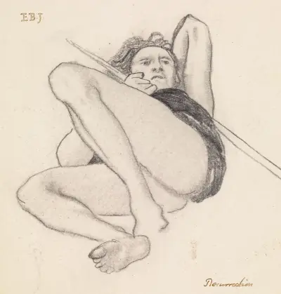 The Resurrection – Study of Sleeping Soldier; The Backgammon Players – Sketch av Sir Edward Coley Burne-Jones