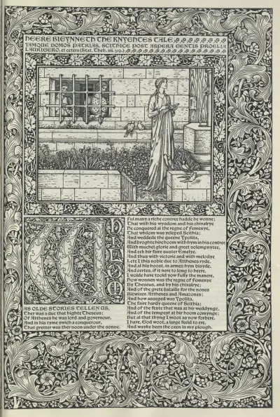 Geoffrey Chaucers verk, plansch 3 av Sir Edward Coley Burne-Jones