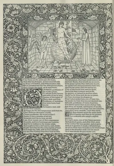 The Works of Geoffrey Chaucer, plansch 5 av Sir Edward Coley Burne-Jones