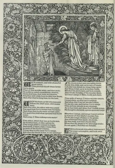 Geoffrey Chaucers verk, plansch 11 av Sir Edward Coley Burne-Jones