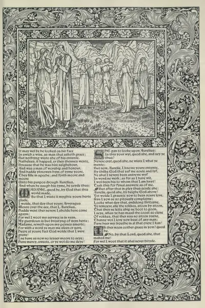 Geoffrey Chaucers verk, plansch 24 av Sir Edward Coley Burne-Jones