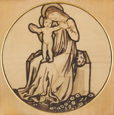 Virgin and Child av Sir Edward Coley Burne-Jones