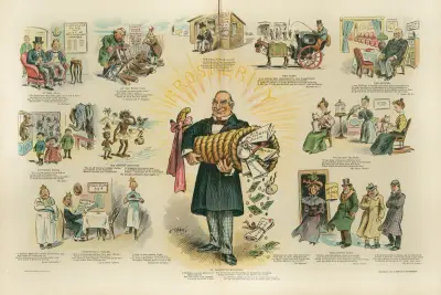 McKinleys Valentinsgrüße von seinen erwartungsvollen und hoffnungsvollen Mitbürgern von Frederick Burr Opper