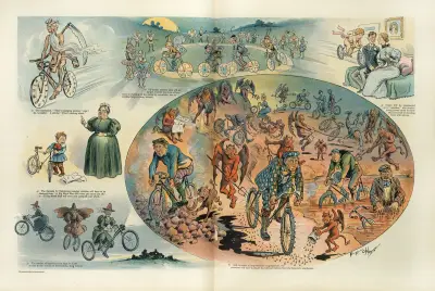 Einige gängige Vorstellungen, die die Fahrradmanie verändern wird von Frederick Burr Opper