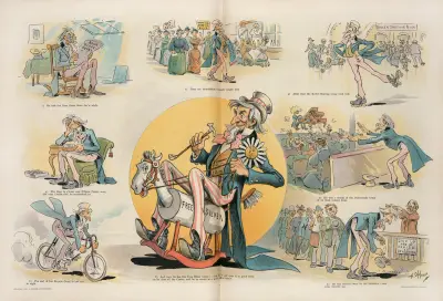 Uncle Sams 'Crazes' früher und heute von Frederick Burr Opper