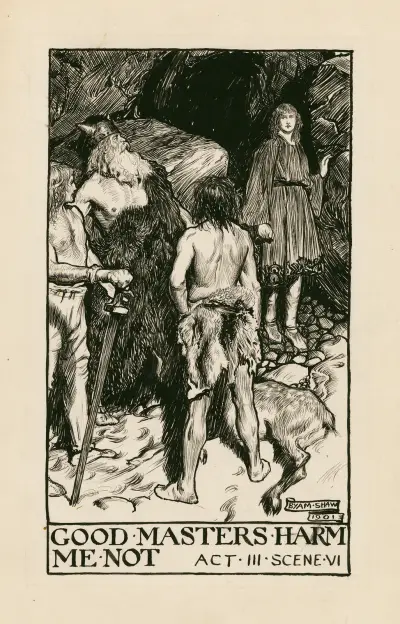 Cymbeline; Good masters harm me not Act III Scene VI, Byam Shaw
