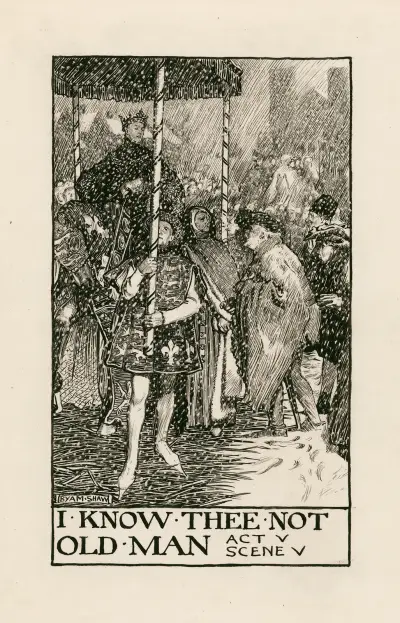 Henry IV, part 2; I know thee not old man Act V Scene V, Byam Shaw
