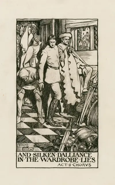 King Henry V; And silken dalliance in the wardrobe lies Act II Chorus, Byam Shaw