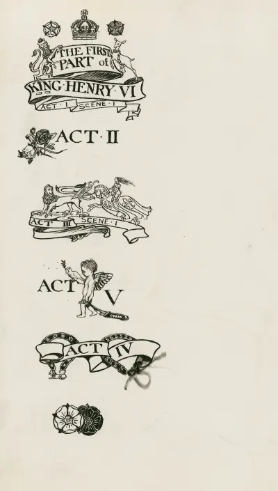 King Henry VI, part 1; Headings, Byam Shaw
