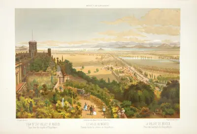 View of the Valley of Mexico, taken from the heights of Chapultepec. av C. Castro