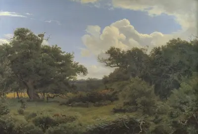 Eichen im Nordskoven bei Jægerspris, Seeland von P. C. Skovgaard