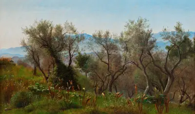 Olivenbäume bei Olevano von P. C. Skovgaard