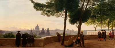 Blick vom Monte Pincio in Rom von P. C. Skovgaard