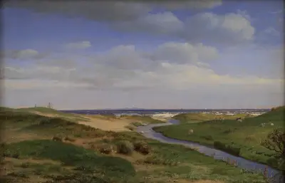 Blick auf die Nordküste Seelands bei Dronningmølle von P. C. Skovgaard
