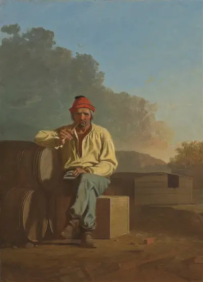 Mississippi Boatman av George Caleb Bingham