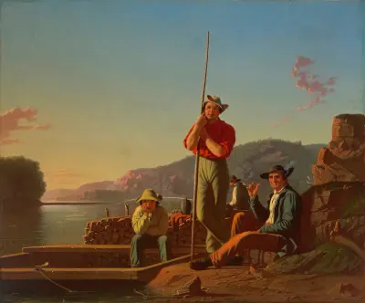 The Wood-Boat av George Caleb Bingham