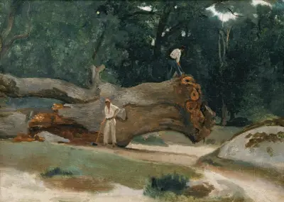 Bûcherons av Jean-Baptiste-Camille Corot