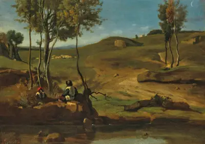 Italienische Landschaft von Jean-Baptiste-Camille Corot