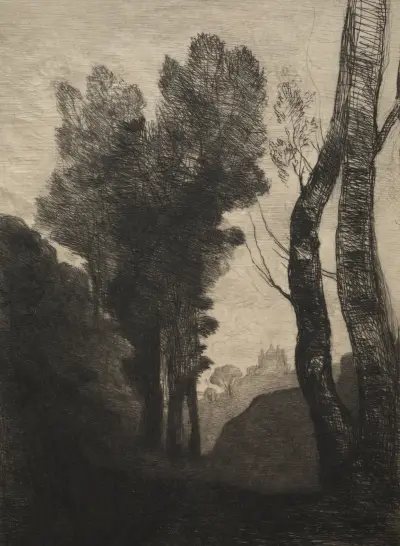 Environs of Rome av Jean-Baptiste-Camille Corot