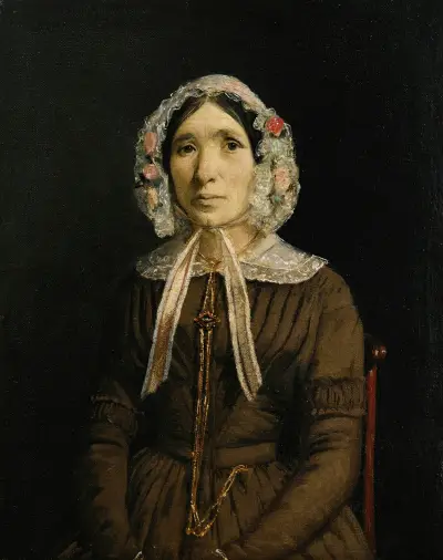 Femme au bonnet de dentelle av Jean-Baptiste-Camille Corot