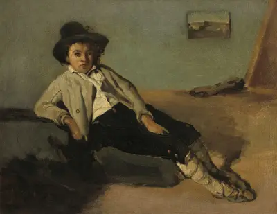 Italian Peasant Boy av Jean-Baptiste-Camille Corot