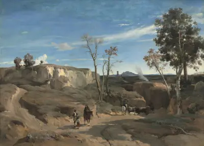 La Cervara, the Roman Campagna av Jean-Baptiste-Camille Corot