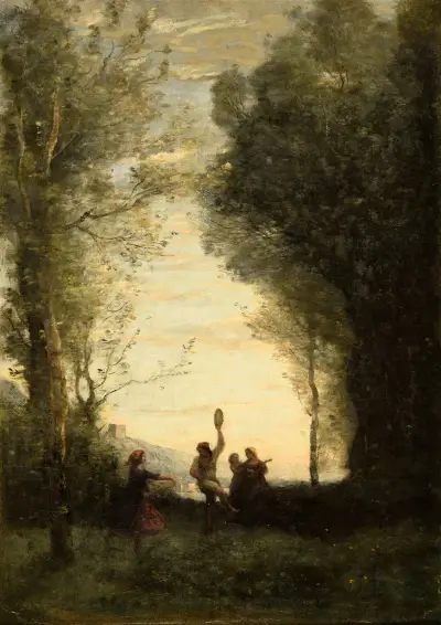 La Danse italienne av Jean-Baptiste-Camille Corot