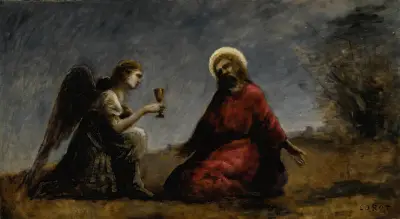 Le Christ Au Jardin Des Oliviers av Jean-Baptiste-Camille Corot
