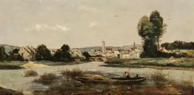 Le Pont du Château Thierry av Jean-Baptiste-Camille Corot