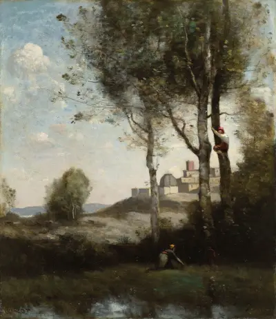 Toskanische Vogelfänger von Jean-Baptiste-Camille Corot