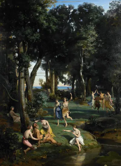 Silenus av Jean-Baptiste-Camille Corot