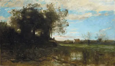 Souvenir Des Dunes De Dunkerque av Jean-Baptiste-Camille Corot