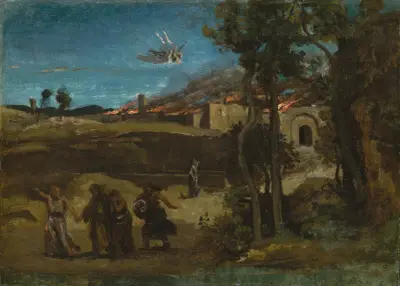 Study for ‘The Destruction of Sodom’ av Jean-Baptiste-Camille Corot