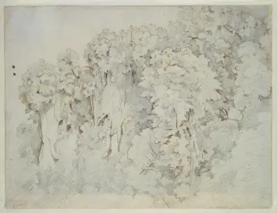 Study of a landscape near Cività Castellana av Jean-Baptiste-Camille Corot