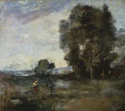Summer Landscape av Jean-Baptiste-Camille Corot