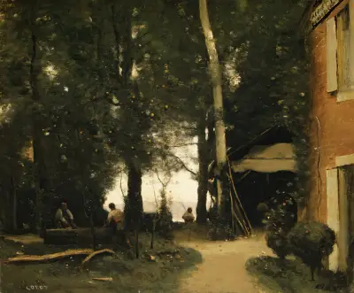 Die Ufer der Seine bei Conflans von Jean-Baptiste-Camille Corot