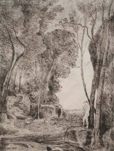 The Little Shepherd, 1855 – nr 2 av Jean-Baptiste-Camille Corot