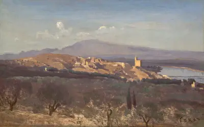 Villeneuve-les-Avignon av Jean-Baptiste-Camille Corot