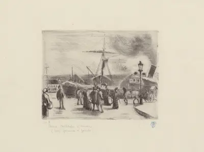 Cours Boieldieu à Rouen av Camille Pissarro