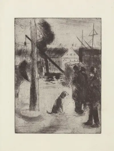 Cours Boieldieu, Rouen av Camille Pissarro
