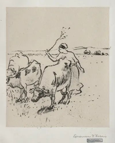 Cowherder av Camille Pissarro